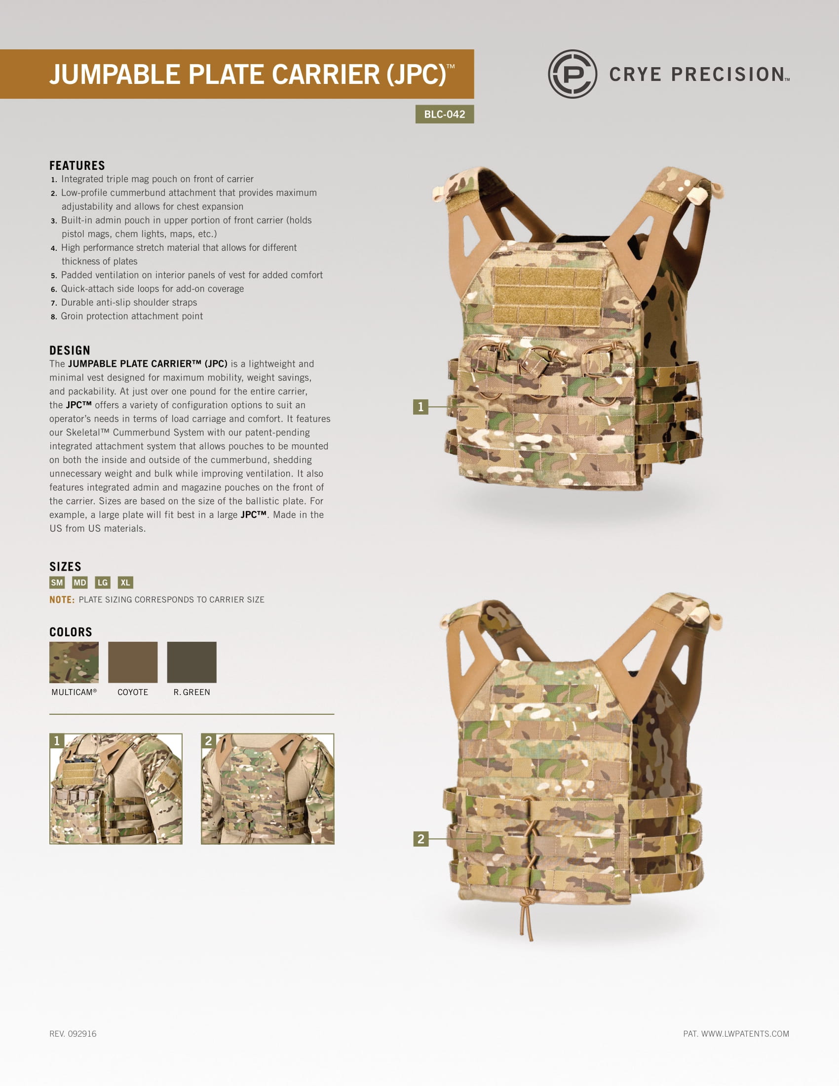 Crye Precision Jumpable Plate Carrier JPC Get Tactical Supply