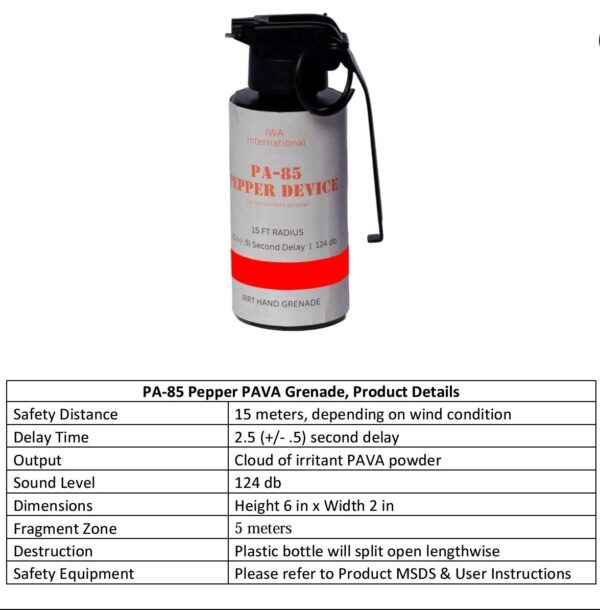 IWA PA-85 Pepper PAVA Grenade - Image 2